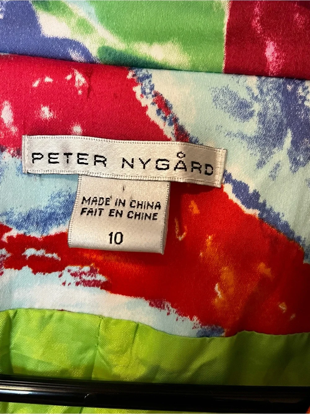 Peter Nygard Women’s Lined Gold Buttons 3/4 Slv Crop Vibrant Colorful  Blazer 10